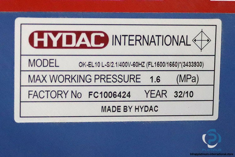 HYDAC OK-EL10L-S/2.1/400V-60HZ COOLING SYSTEM ABB MOTOR_400 V AC, 60 Hz_max 40Nm
