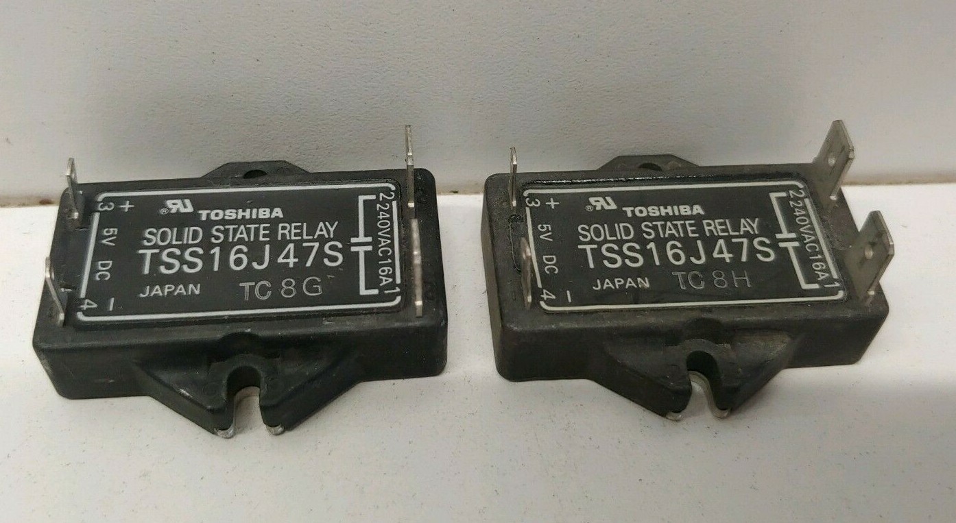 LOT OF 2 GUARANTEED! TOSHIBA 16A 240V SOLID STATE RELAYS TSS16J47S