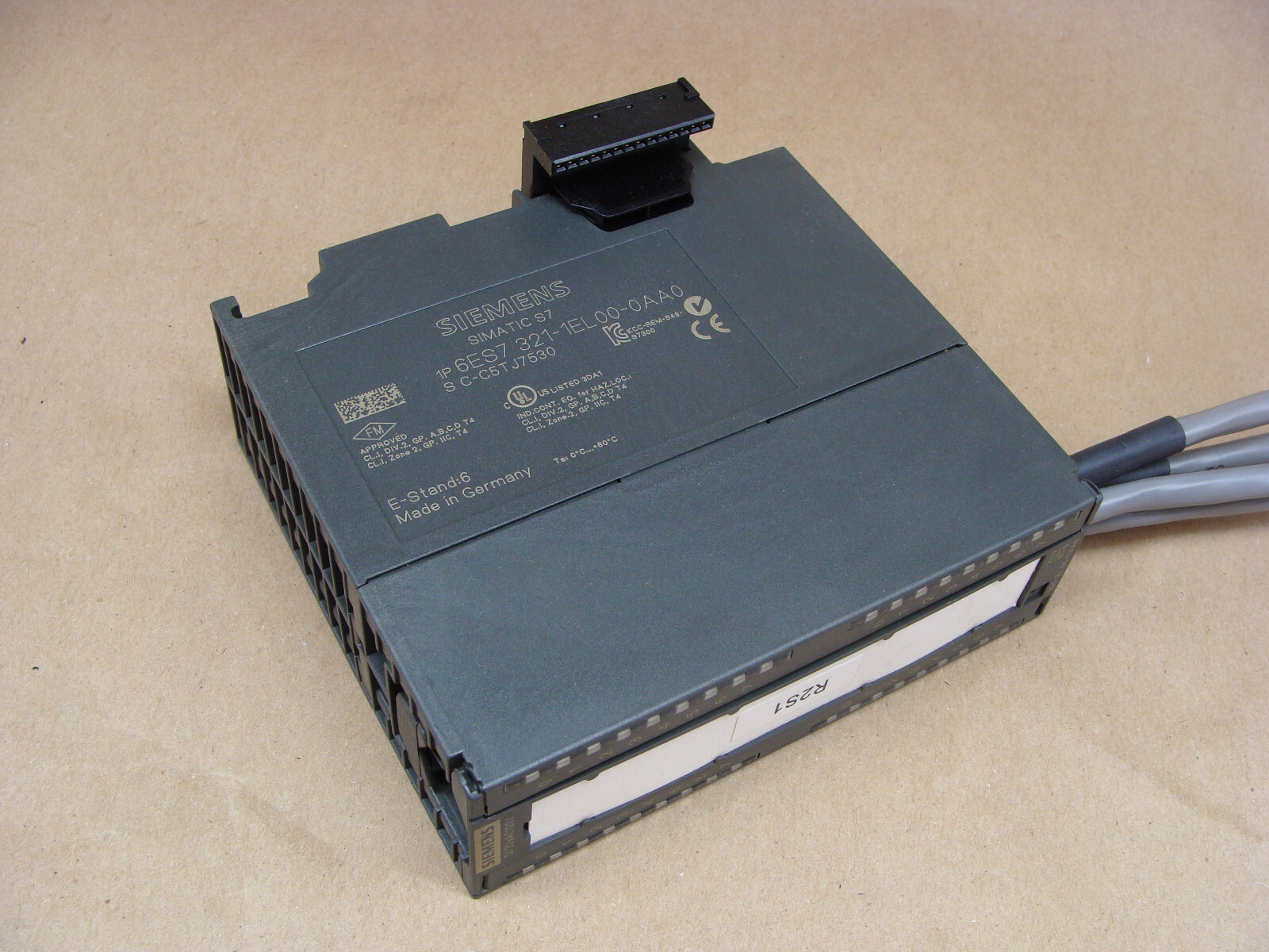 SIEMENS 6ES7 321-1EL00-0AA0 SIMATIC S7 DIGITAL INPUT MODULE