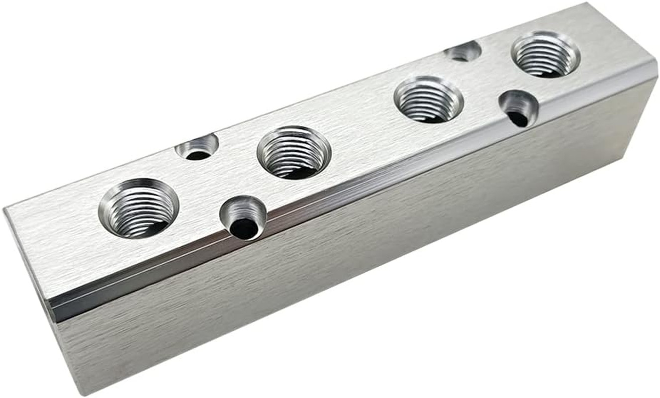 4 Way 6 Port Air Manifold 1/2″ NPT Supply Port 1/4″ NPT Outport with Mounting Ho