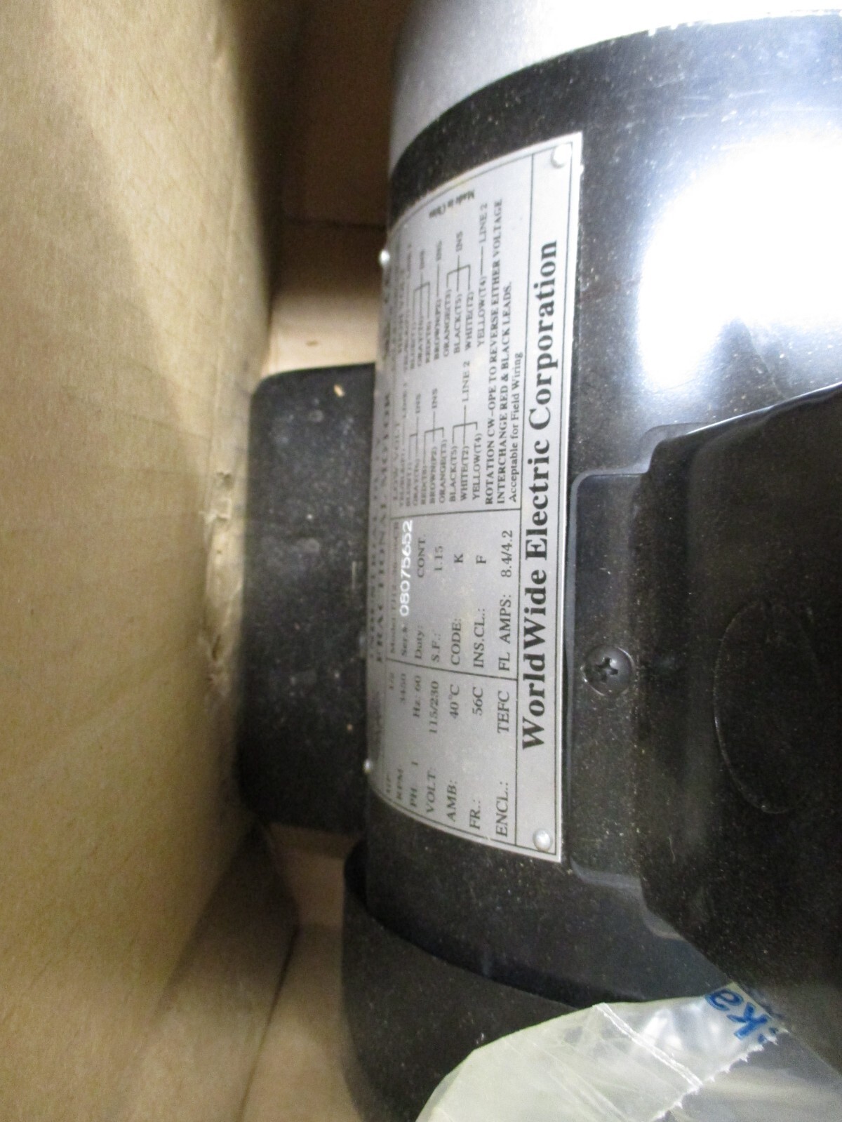 NEW LEESON ELECTRIC MOTOR 3450RPM 1/2HP C4C34FC12 102864.00