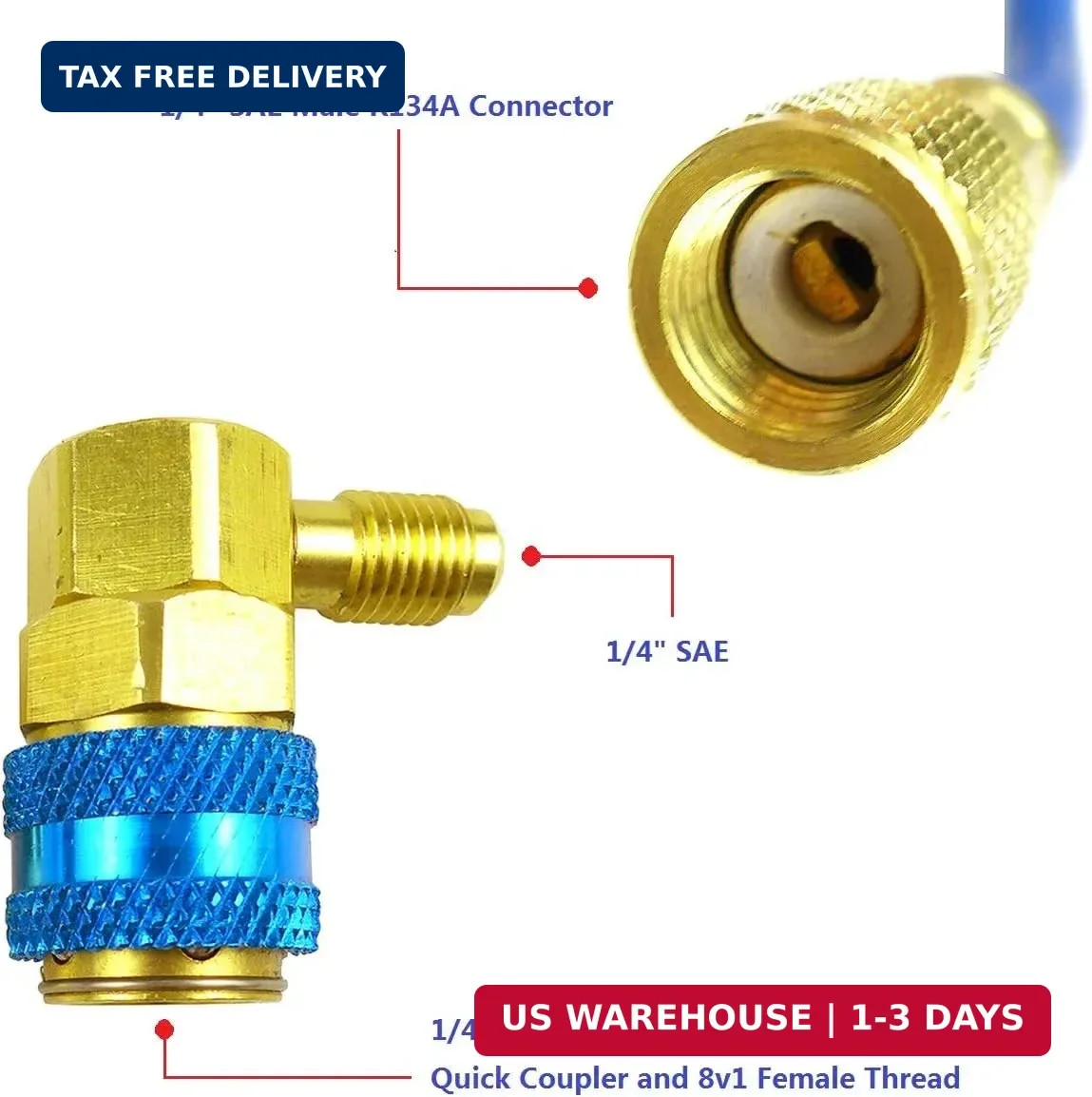 AC Oil Injector Tool Fit for C R134A R12 R22 Oil and Dye Injector Refrigerant To