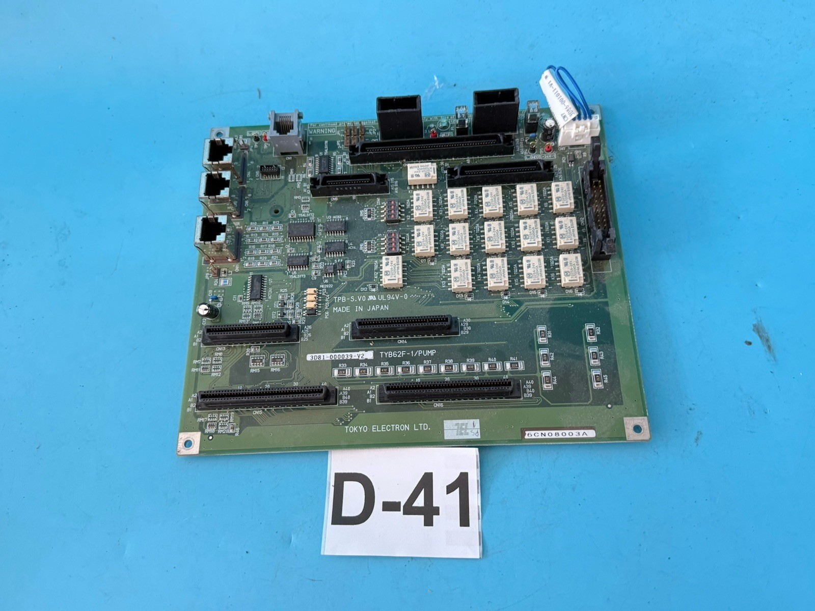 Tokyo Electron TEL Backplane Board TYB614-1/RFPD TPB-S.V0 – OEM Semiconductor Eq
