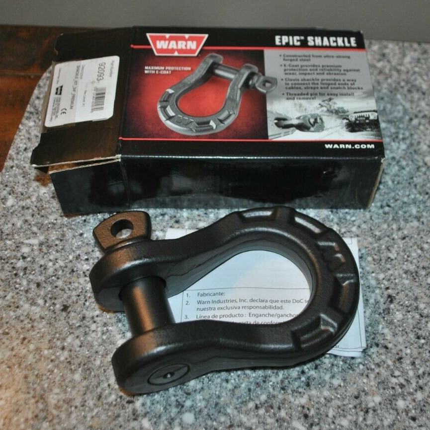 WARN 92093 Epic 3/4″ Steel Winch D-Ring Shackle with 7/8″ Pin: 9 Ton (18,000 Lb)