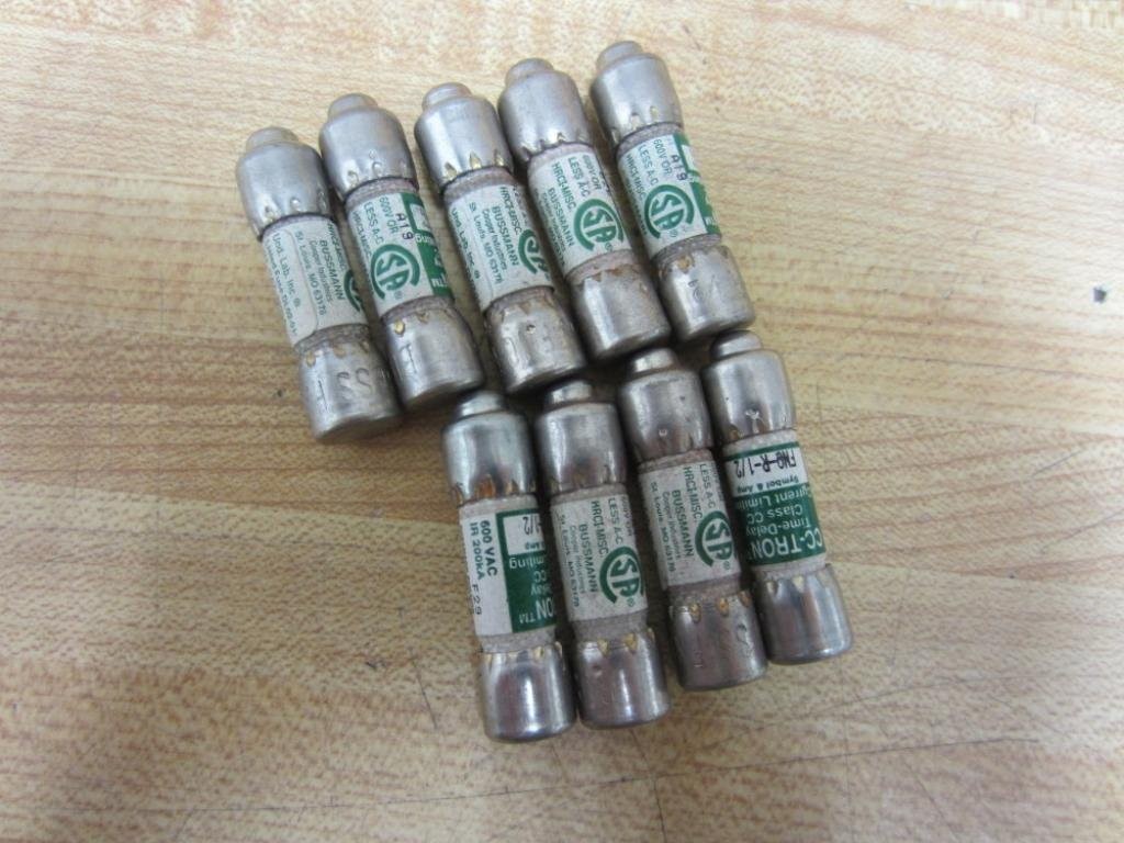 Bussmann FNQ-R-1/2 CC-Tron Fuses (Pack of 9)