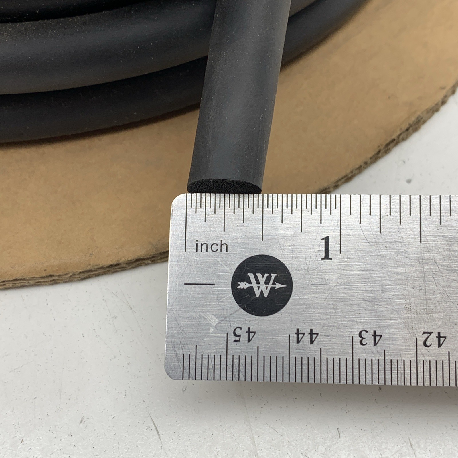 10ft Sponge Round Rubber Cord Weatherstrip 0.500″ 1/2″ Diameter Round