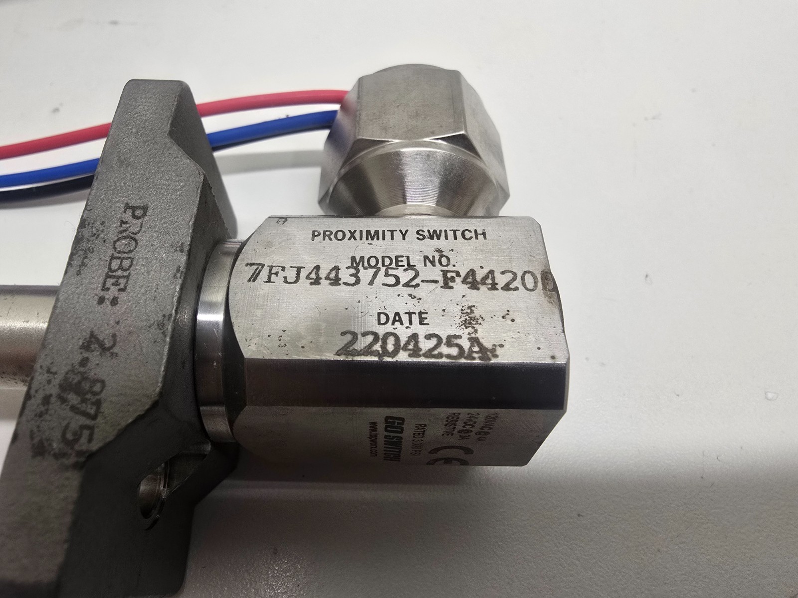 NEW IN BOX! TOPWORX GO SWITCH 2.875 PROBE PROXIMITY SWITCH 7FJ443752-F44200