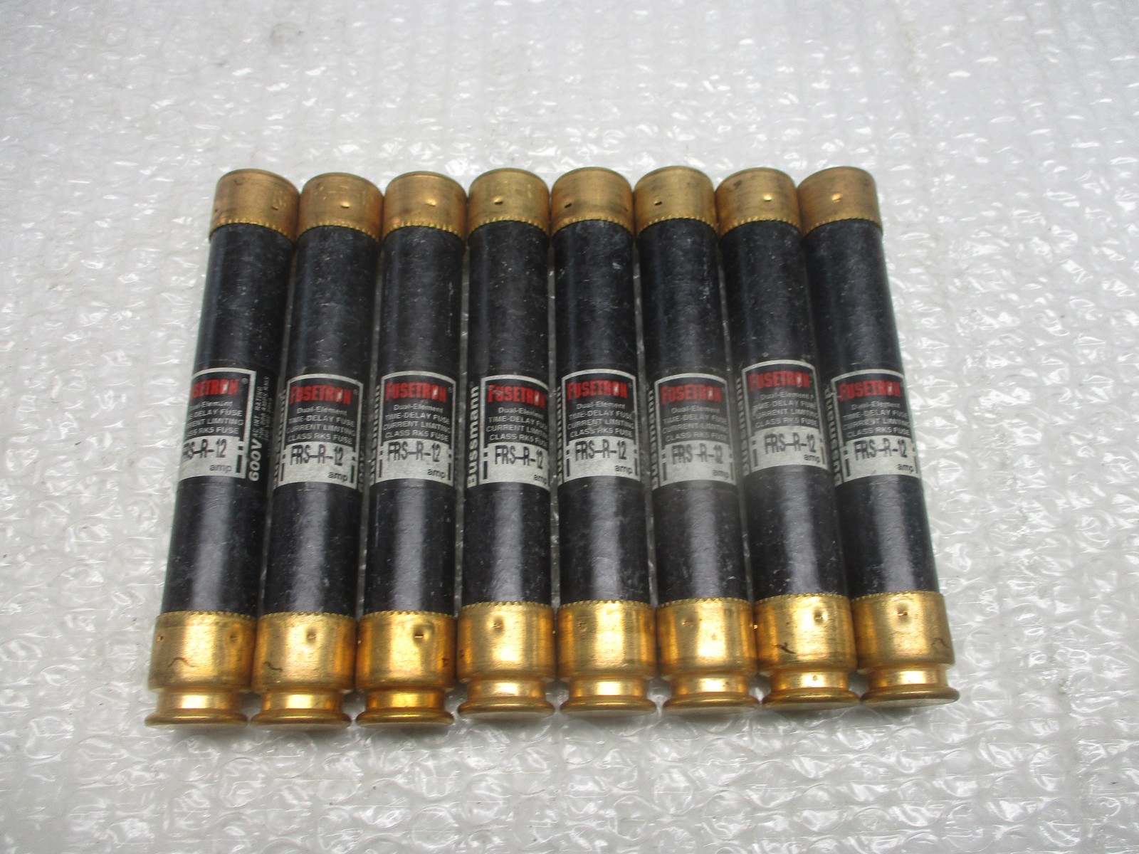 FUSETRON FRS-R-12 FUSE BLACK LOT OF 8 NSNP