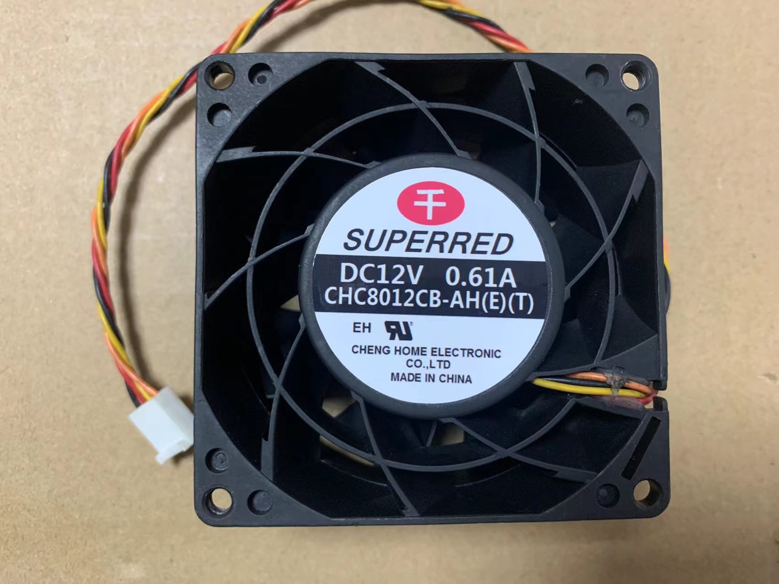 1PC SUPERRED CHC8012CB-AH(E)(T) 12V 0.61A 8CM Chassis Cooling Fan