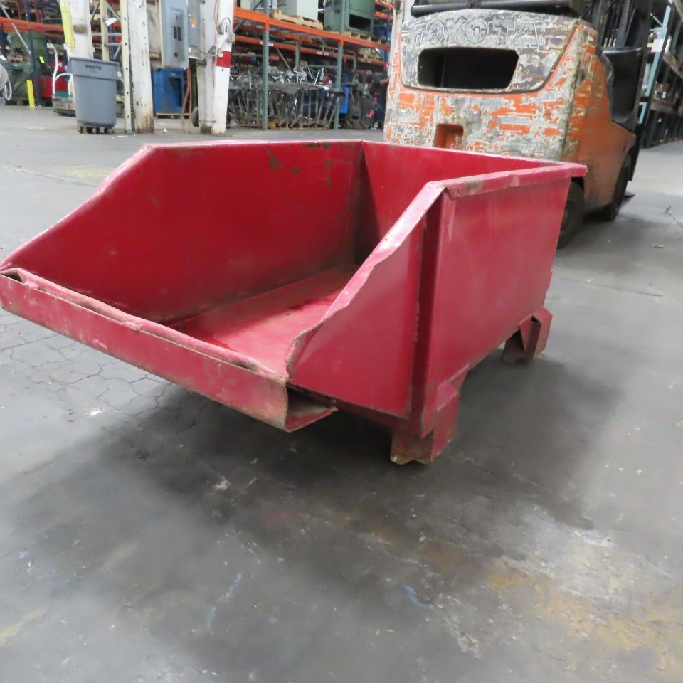 Metal Container Crate Bin Scrap Hopper 42″L x 24″W x 15″H Inside