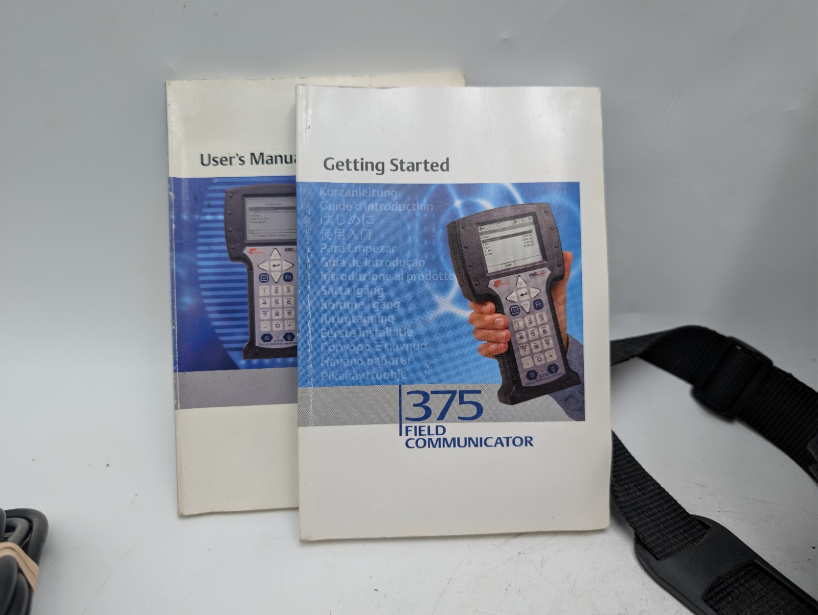 Emerson Rosemount 375 Field Communicator HART w/ Case Charger Leads TESTED WORKI