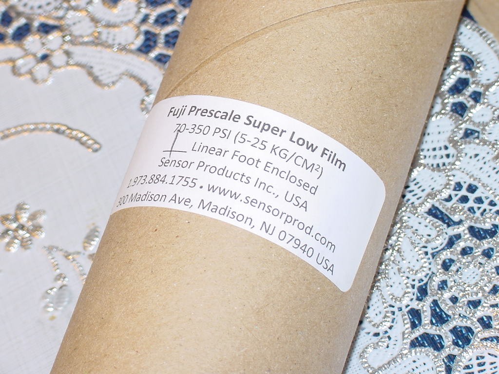Tube of Fuji Prescale Super Load Film 70-350 Psi 1 Foot Piece, New