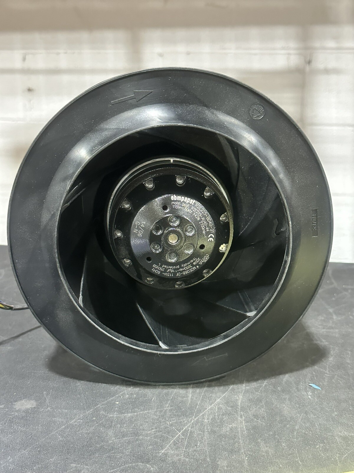 ebm-papst R2E225-BD40-21 Fan Motorized Impeller – 115VAC – Round – 225mm Dia …