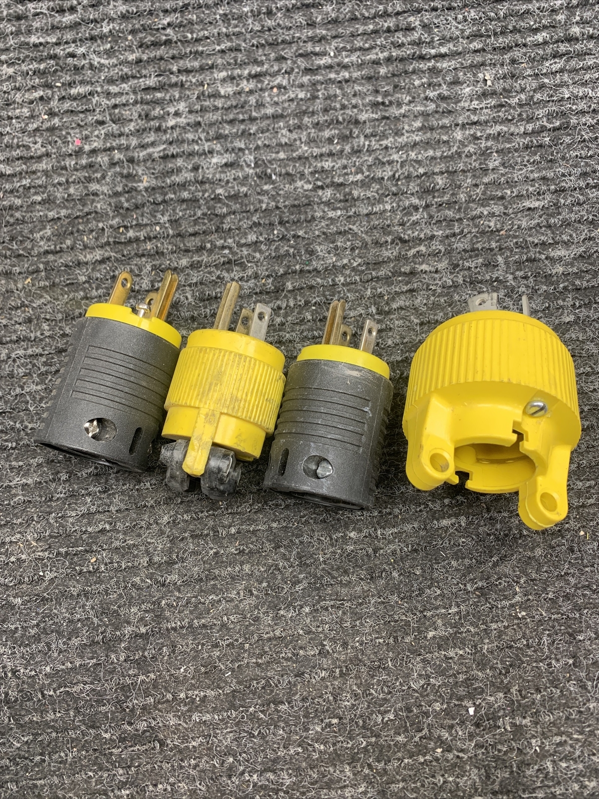 Used Mixed Lot of 4 Pass & Seymour Male Plugs 15A,125V – 20A,250V
