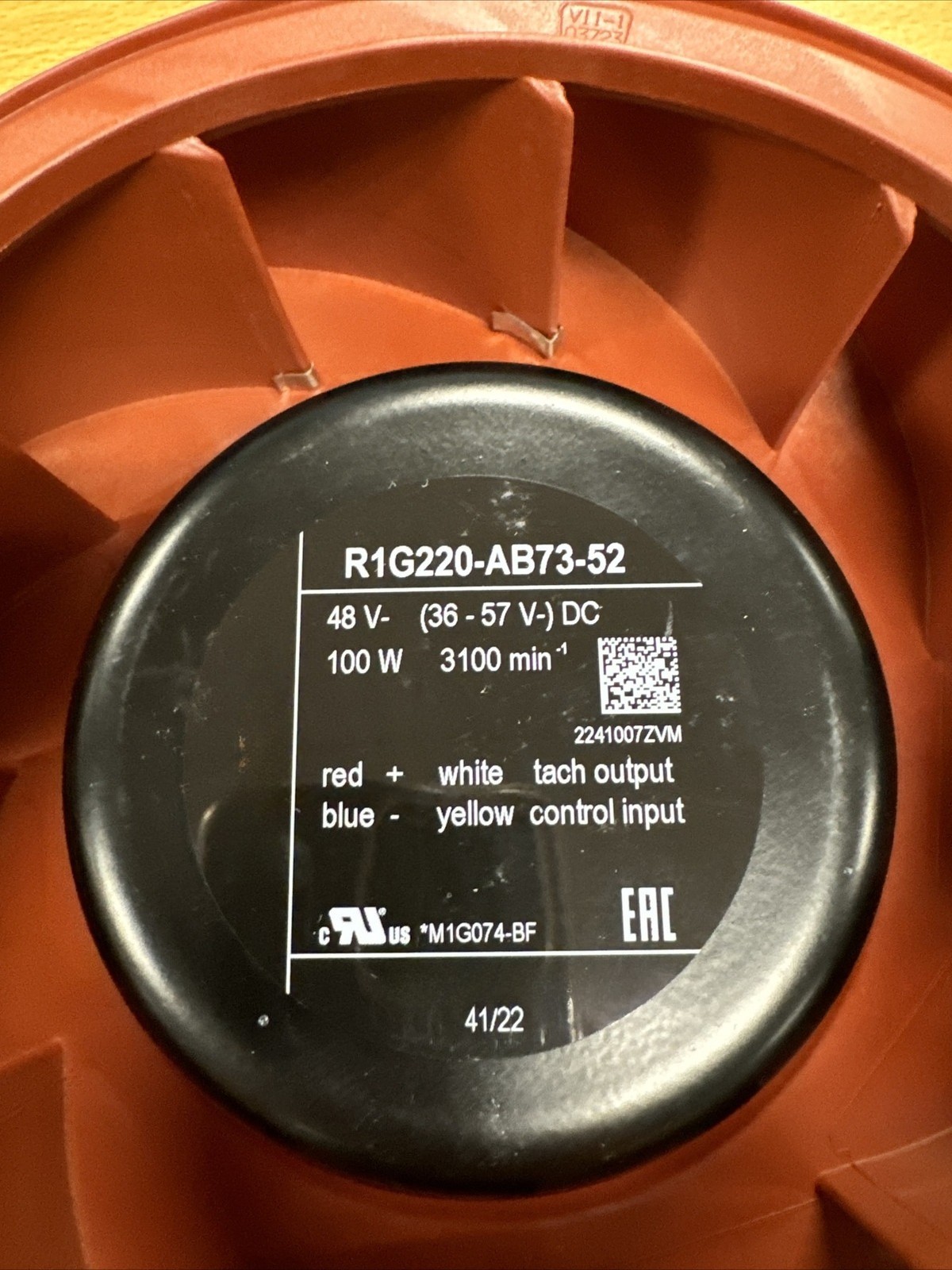 FOR R1G220-AB73-52 Centrifug Fan DC 48V 2.4A 100W Φ220MM Air Purifier Fan