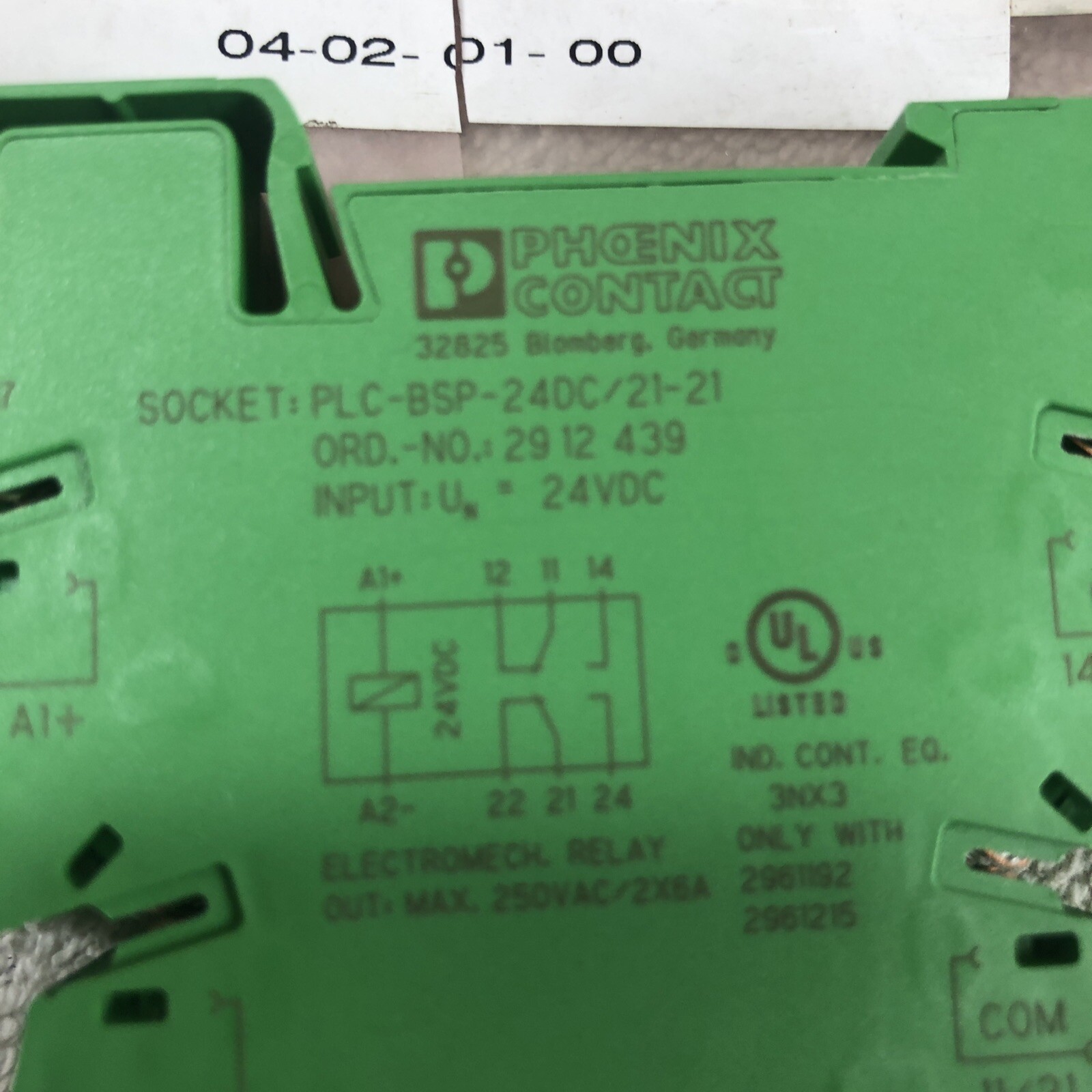 Phoenix PLC-BSP-24DC/21-21 2912439 Contact Block 24V & Relay 2961192 (4208)