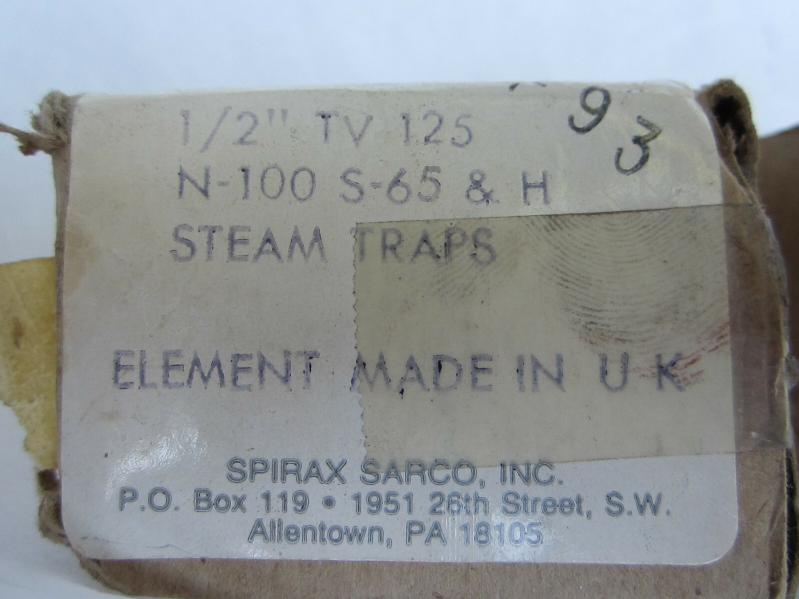 SPIRAX/SARCO 66448 REPAIR KIT FOR STEAM TRAP 1/2′ TV 125 N-100 S 65