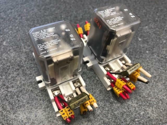 **Lot of 2** P&B KUP-14A35F-120 Relay, w/ base, and PMR 205 AB Condenser