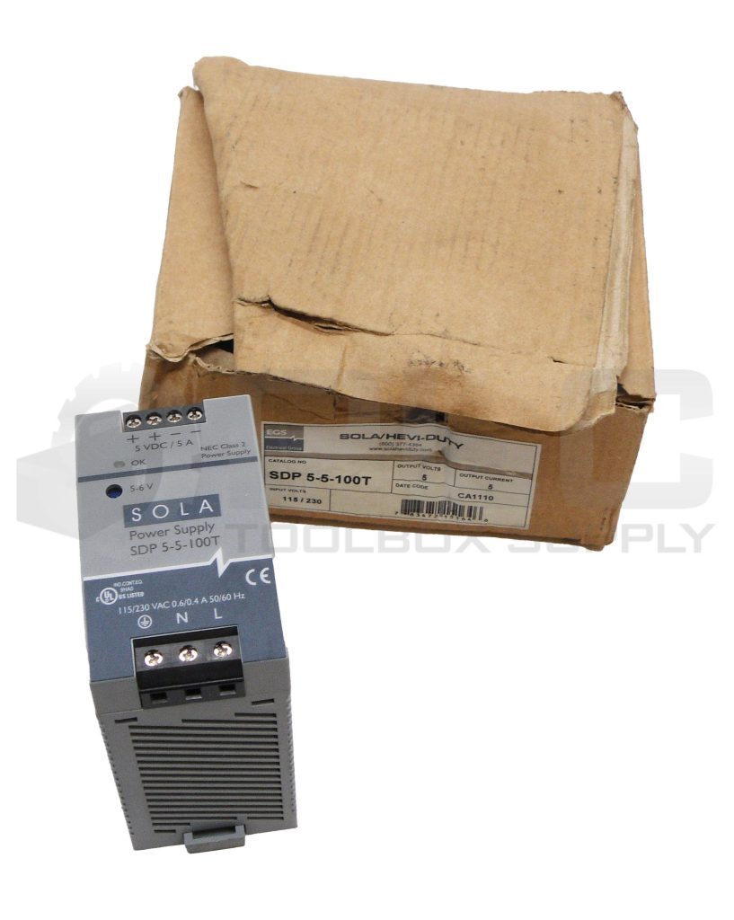NEW SOLA SDP 5-5-100T POWER SUPPLY 115/230VAC 0.6/0.4A 50/60HZ *READ*