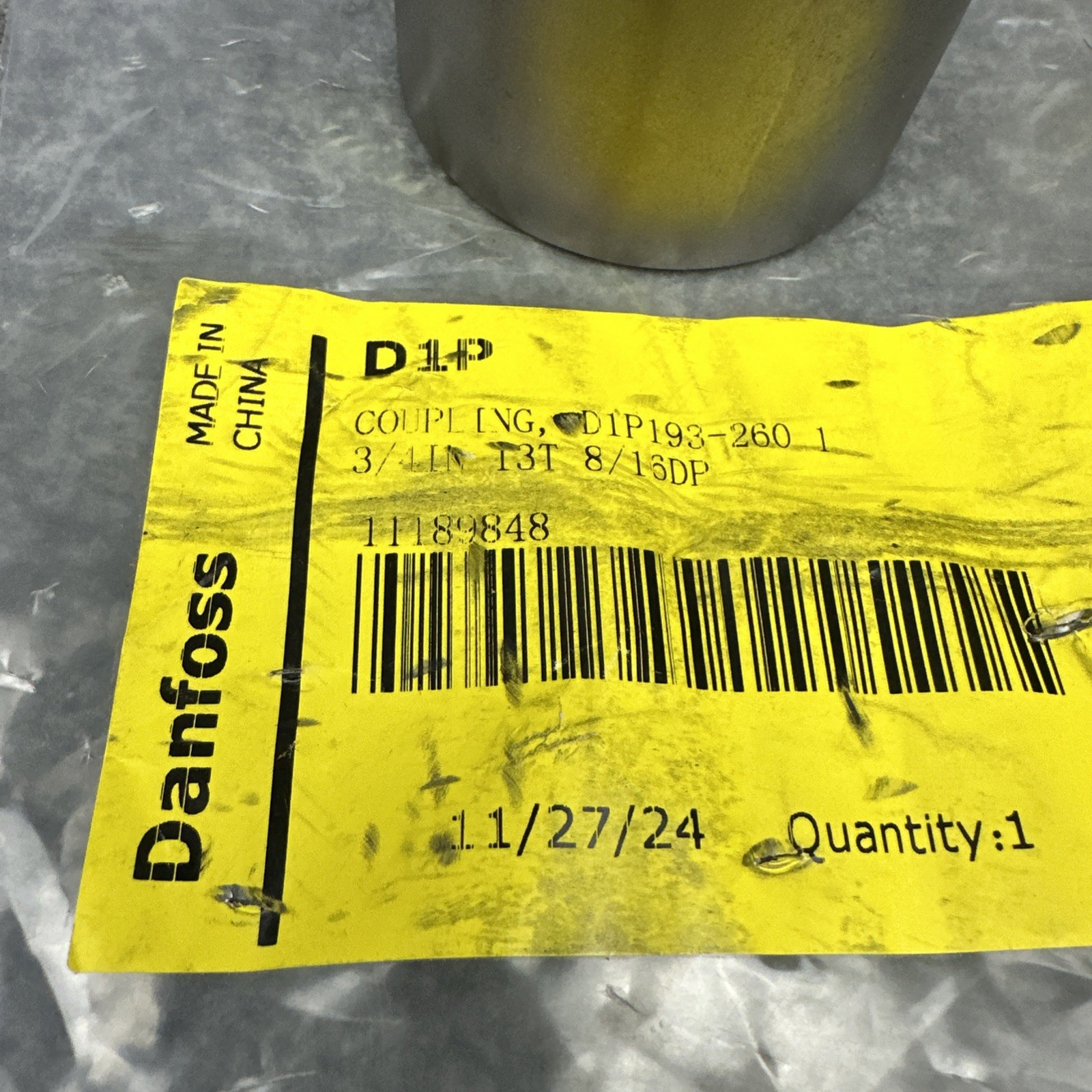 Danfoss 11189848 COUPLING, D1P193-260 1 3/4IN 13T 8/16DP