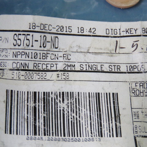 SULLINS NPPN101BFCN-RC Qty of 117 per Lot 10 Position Header Connector 0.079″ (