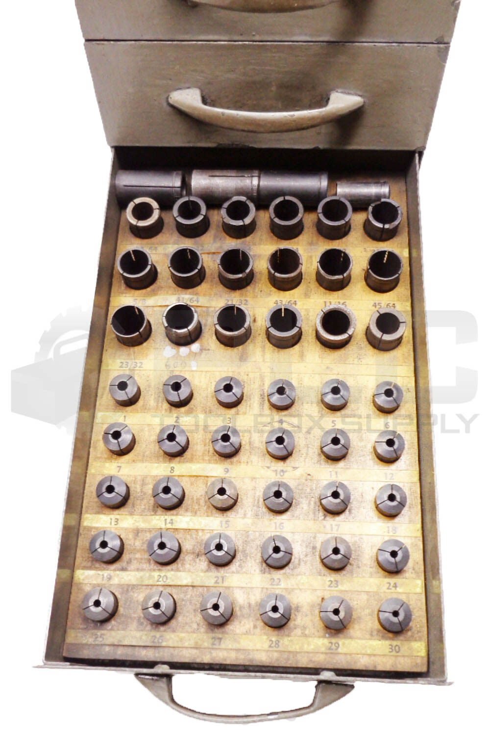 109 PIECE COLLET SET W/ HANDLE TOOL & HANG MOUNT CABINET 13″X8-1/2″X13″ *READ*