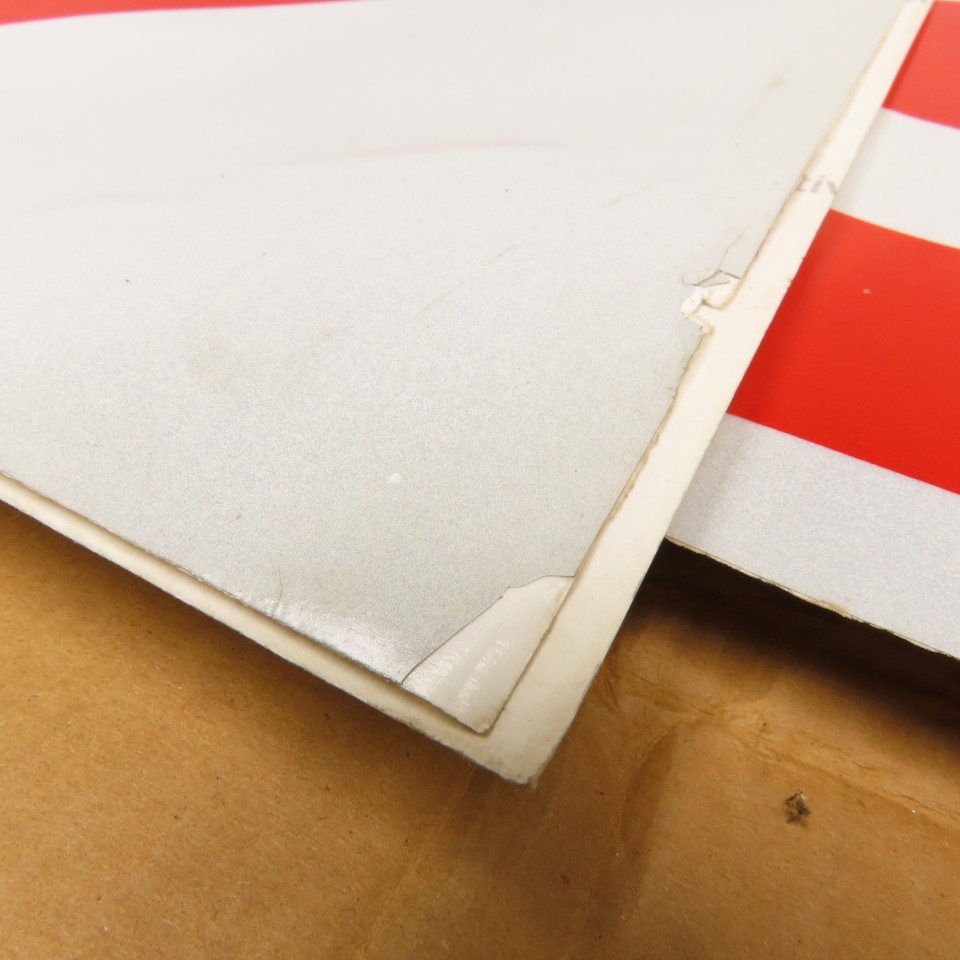 3M STOP SIGN 30″x30″ Reflective Factory Floor Wall Sticker Lot Of 7