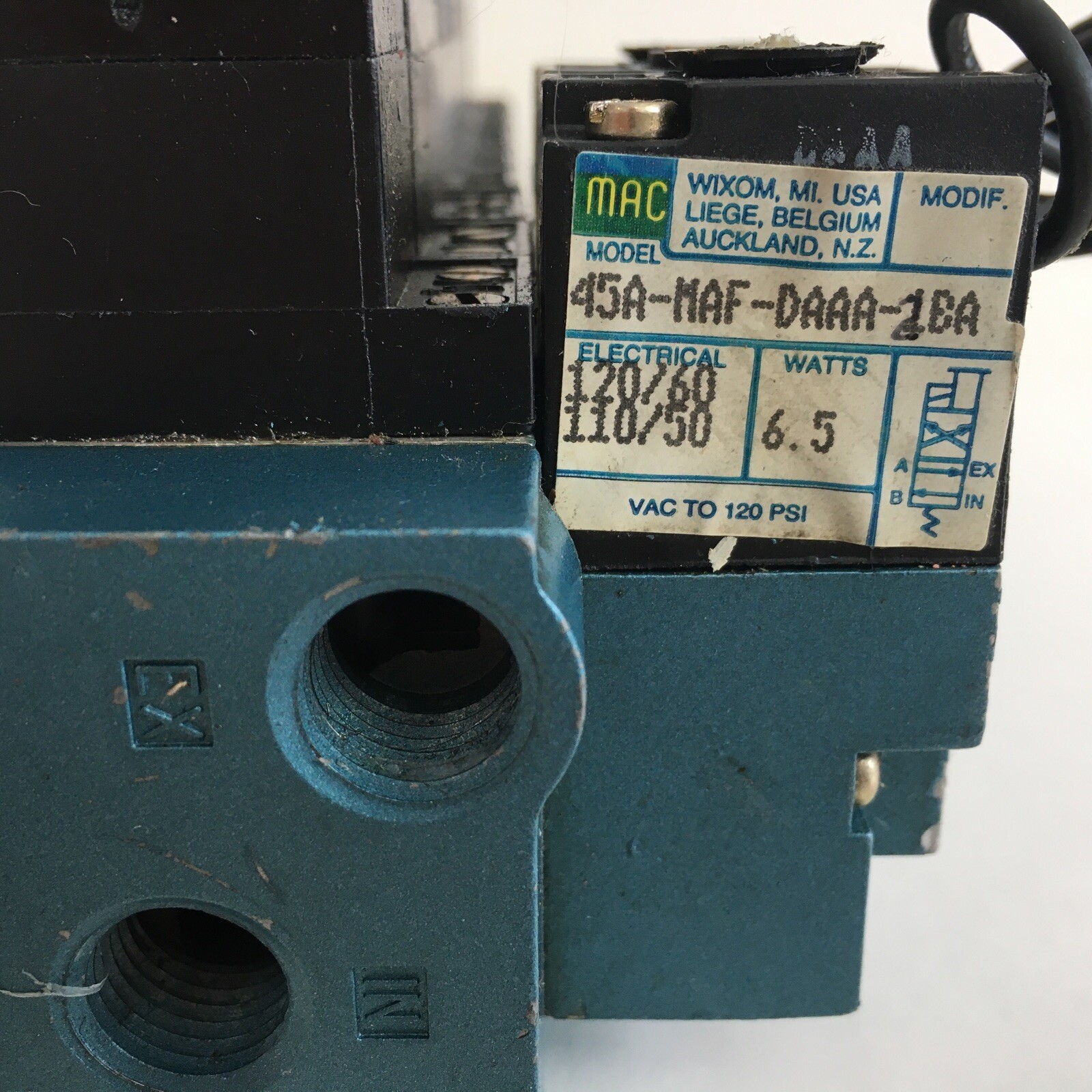 MAC *Rack Of 11* 45A-MAF-DAAA-1BA Solenoid Valve Block 6.5 Watts + *Warranty*