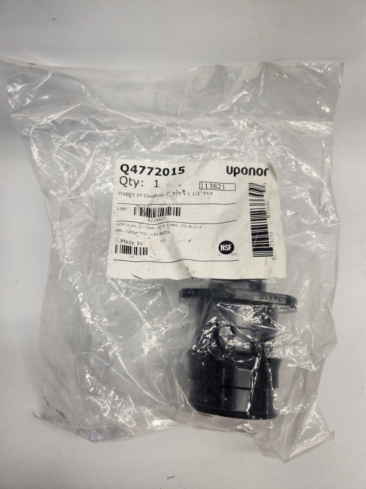 Uponor 2″ x 1-1/2″ ProPEX EP Reducing Coupling – Q4772015