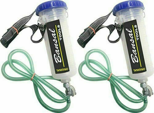 2X Auxiliary Fuel Tank 300ml Bottle For Servicing Royal Enfield BSA Norton Bike.