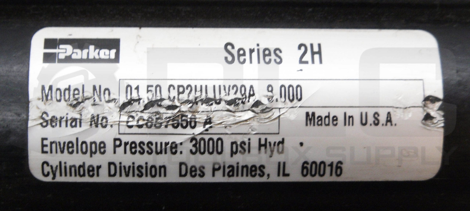 PARKER 01.50CP2HLUV29A 8.000 /2H HYDRAULIC CYLINDER 3000PSI