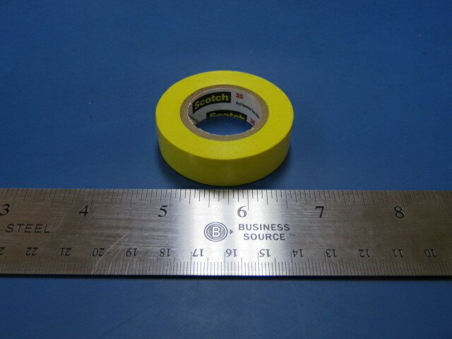 3M 054007-10257 Qty of 9 per Lot Vinyl Electrical Tape. (35 Yellow ) 1/2in x 2