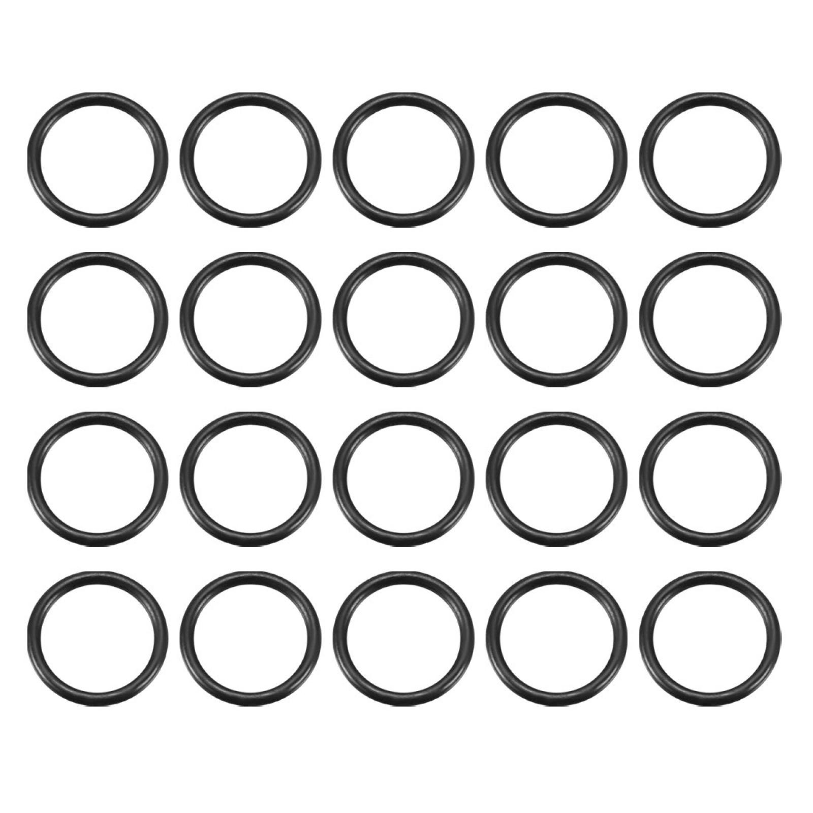 20pcs Black 14mm x 11mm x 1.5mm Rubber O Ring Oil Seal Sealing Gaskets