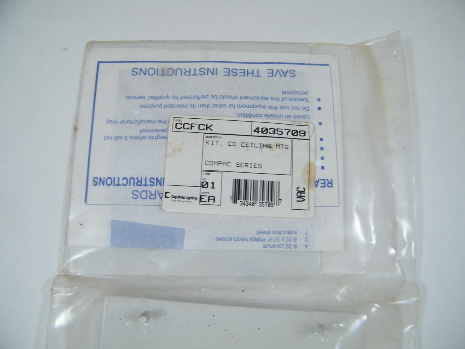 DAY-BRITE CCFCK 4035709 CEILING KIT COMPAC SERIES