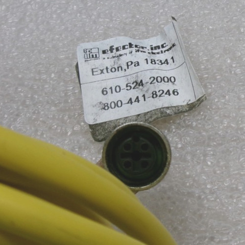 IFM EFECTOR E10903 PNP 4-PIN 90° M12 Connector Cordset USED 8′ L #372V