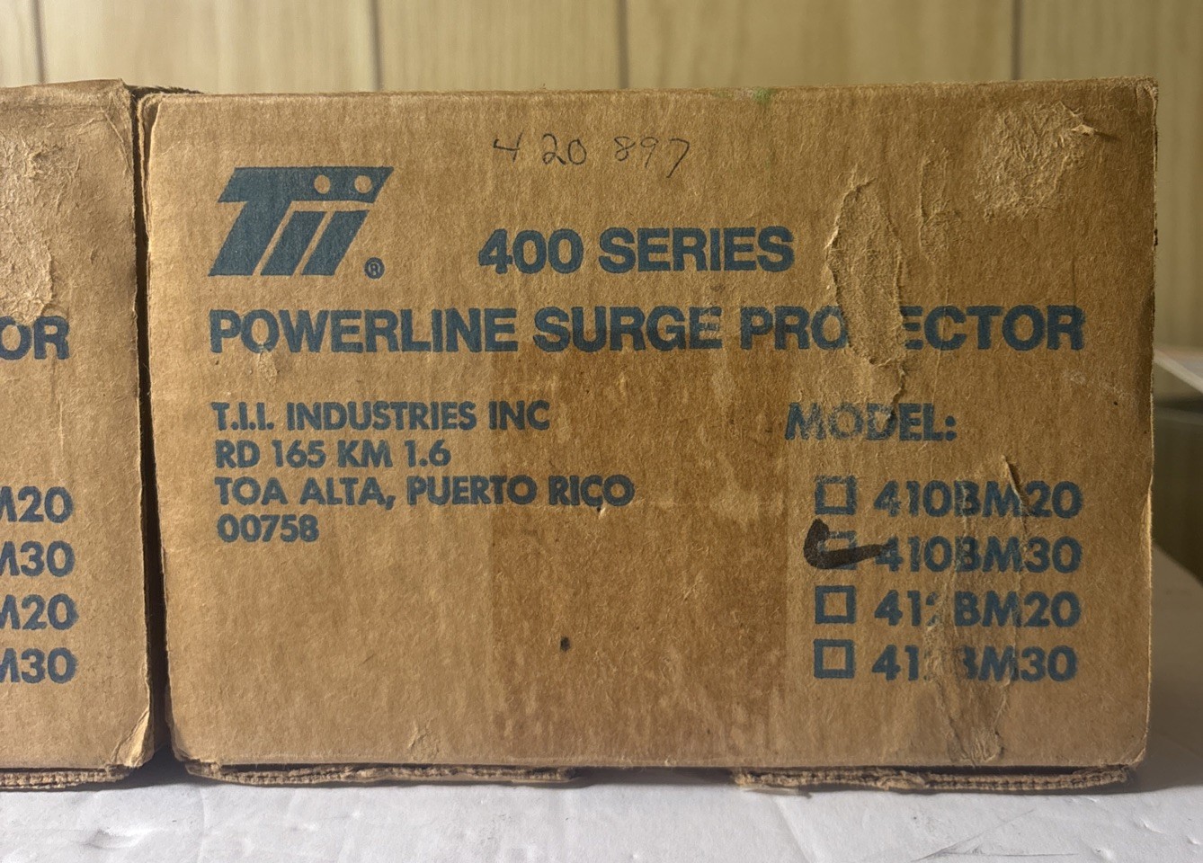 Lot Of 2 TII 400 series Transient Voltage Surge Suppressor 410BM30