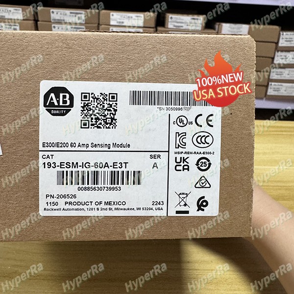 Genuine Allen-Bradley 193-ESM-IG-60A-E3T DIN Rail Mount Overload Relay Module