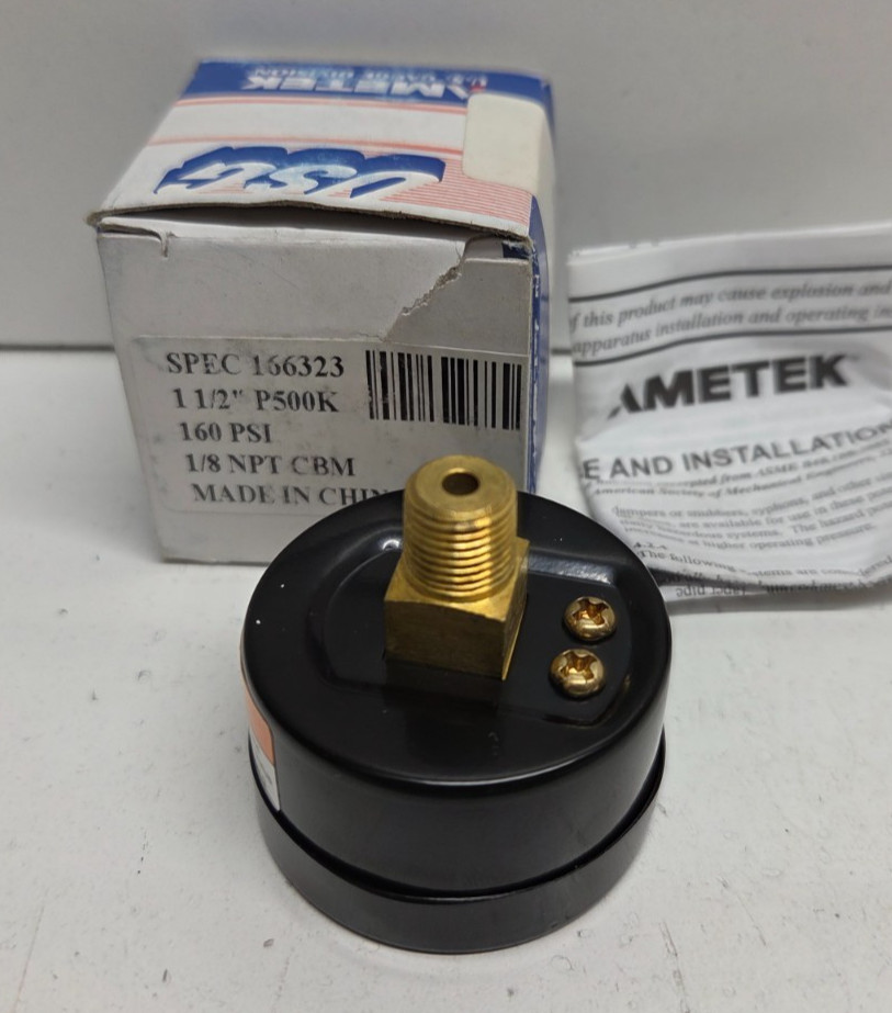 NEW IN BOX! USG 1-1/2″ 0-160 PSI 1/8″ NPT PRESSURE GAUGE 166323