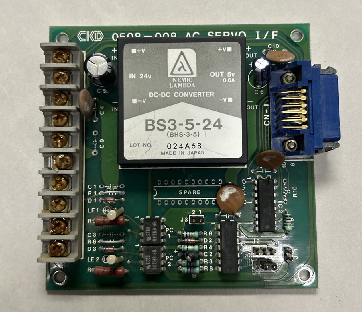 CKD,0508-008,AC SERVO I/F MODULE PC BOARD