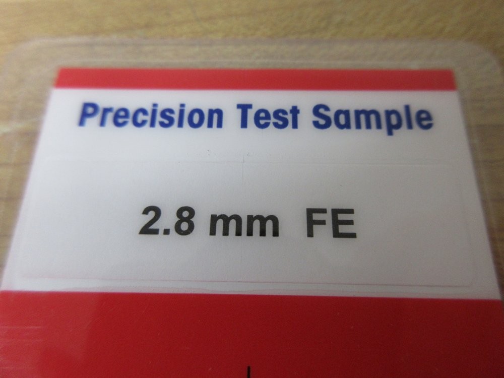 Mettler Toledo TC10280FE Safeline Metal Detection Test Card TC1 2.8MM FE
