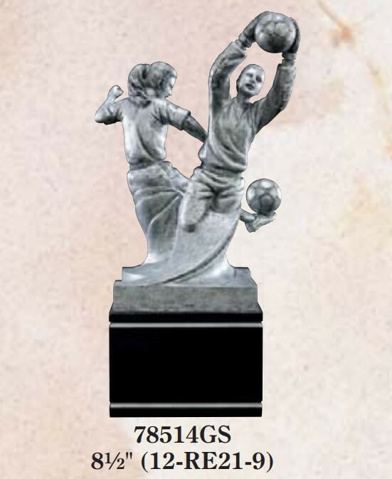 Marco 8-1/2″ Female Soccer Special Edition Resin on black pedestal (1ea)