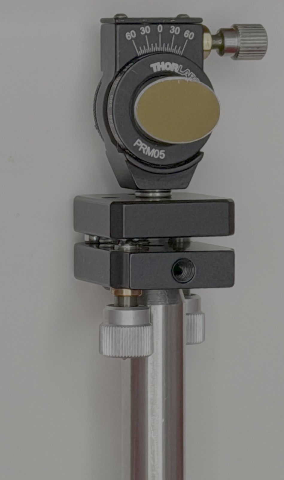 Thorlabs PRM05 Rotation Mount for .5” Optics on Thir KMS Tilt Stage w/ Post
