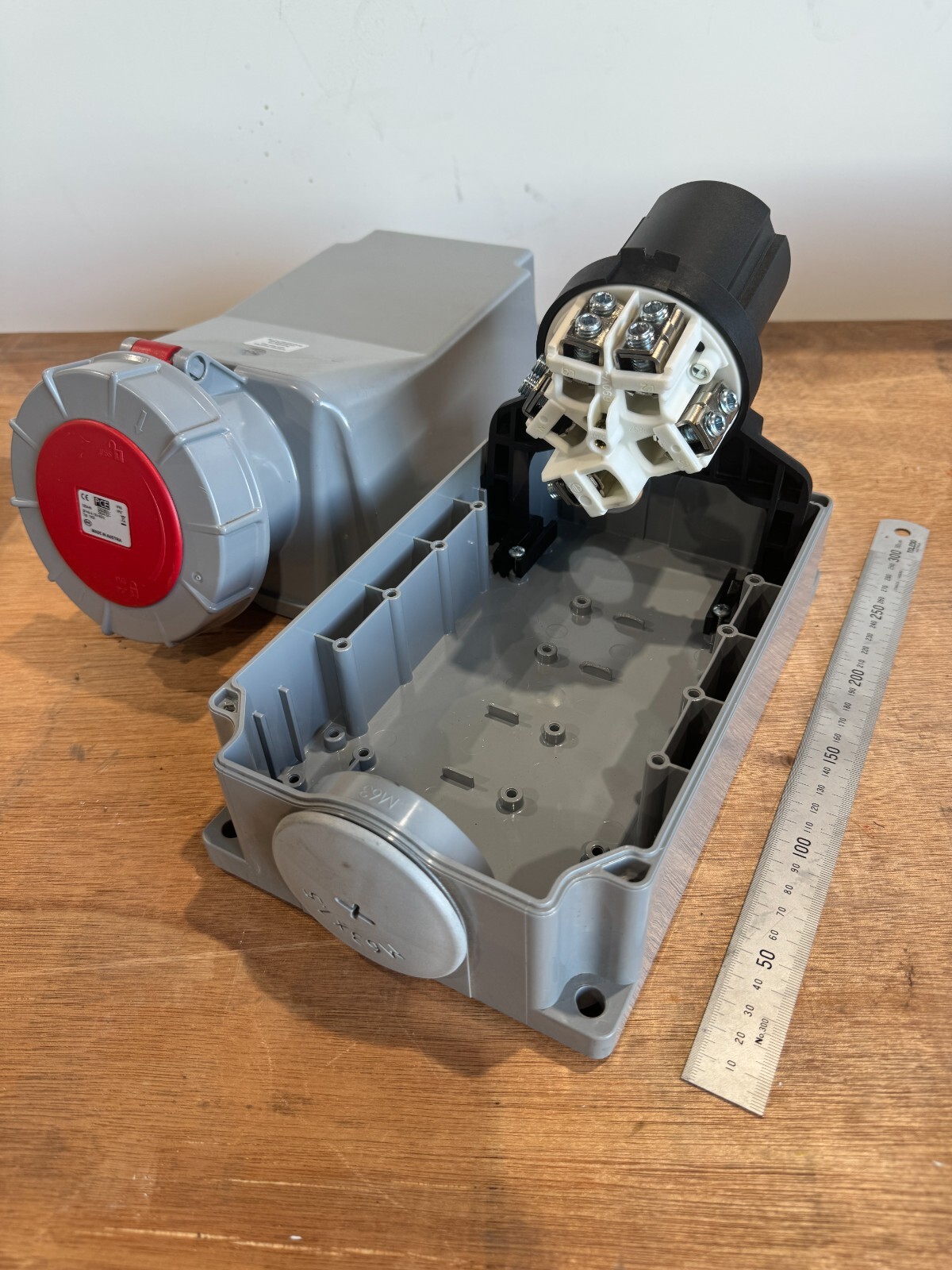 PCE Type 1455 Industrial Wall Socket 3P + N + E ( 125Amp ) 1455-6 Made Austria