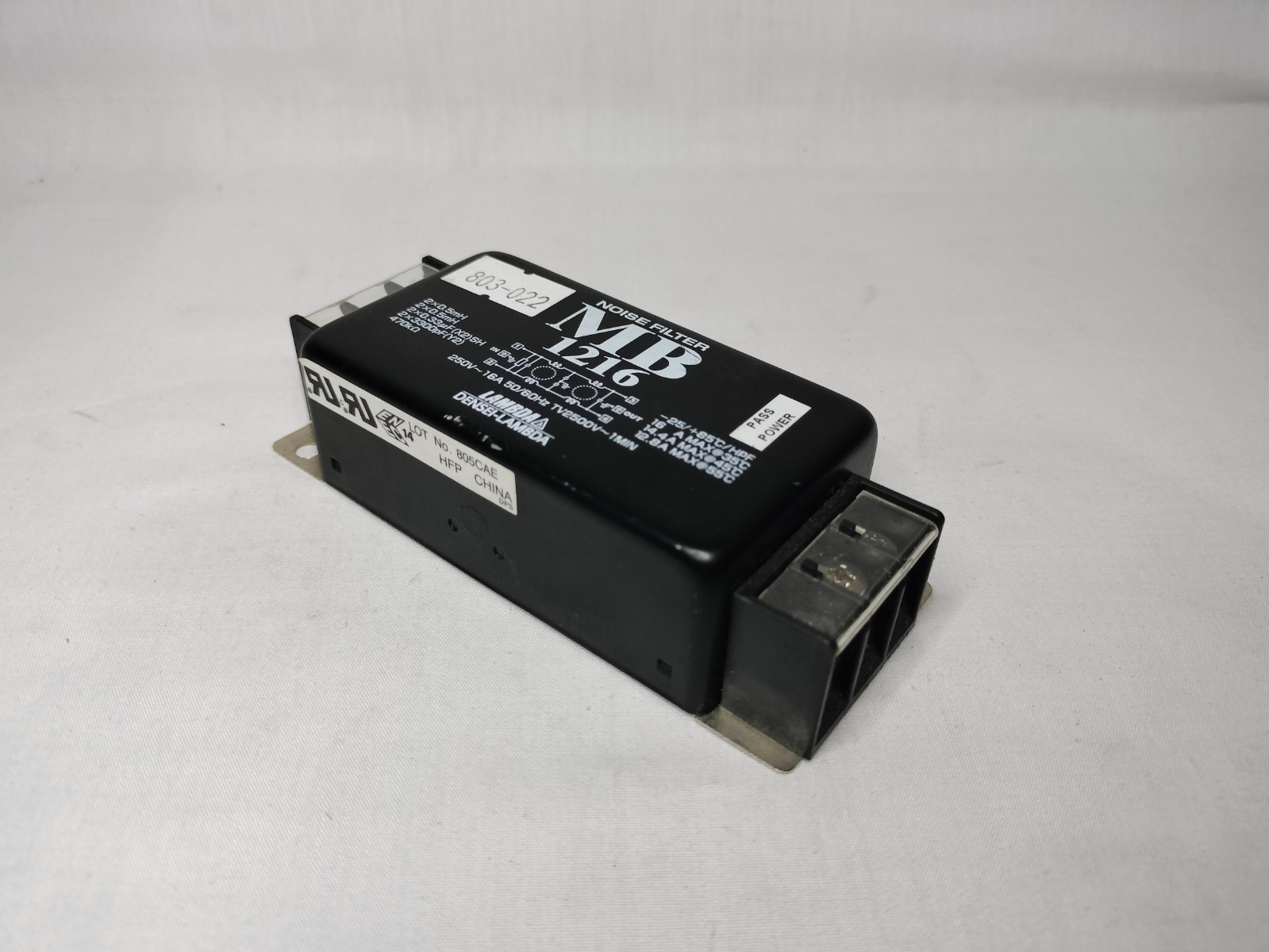 Densei-Lambda MB 1216 MB1216 Noise Filter 250V~ 16A Made in China