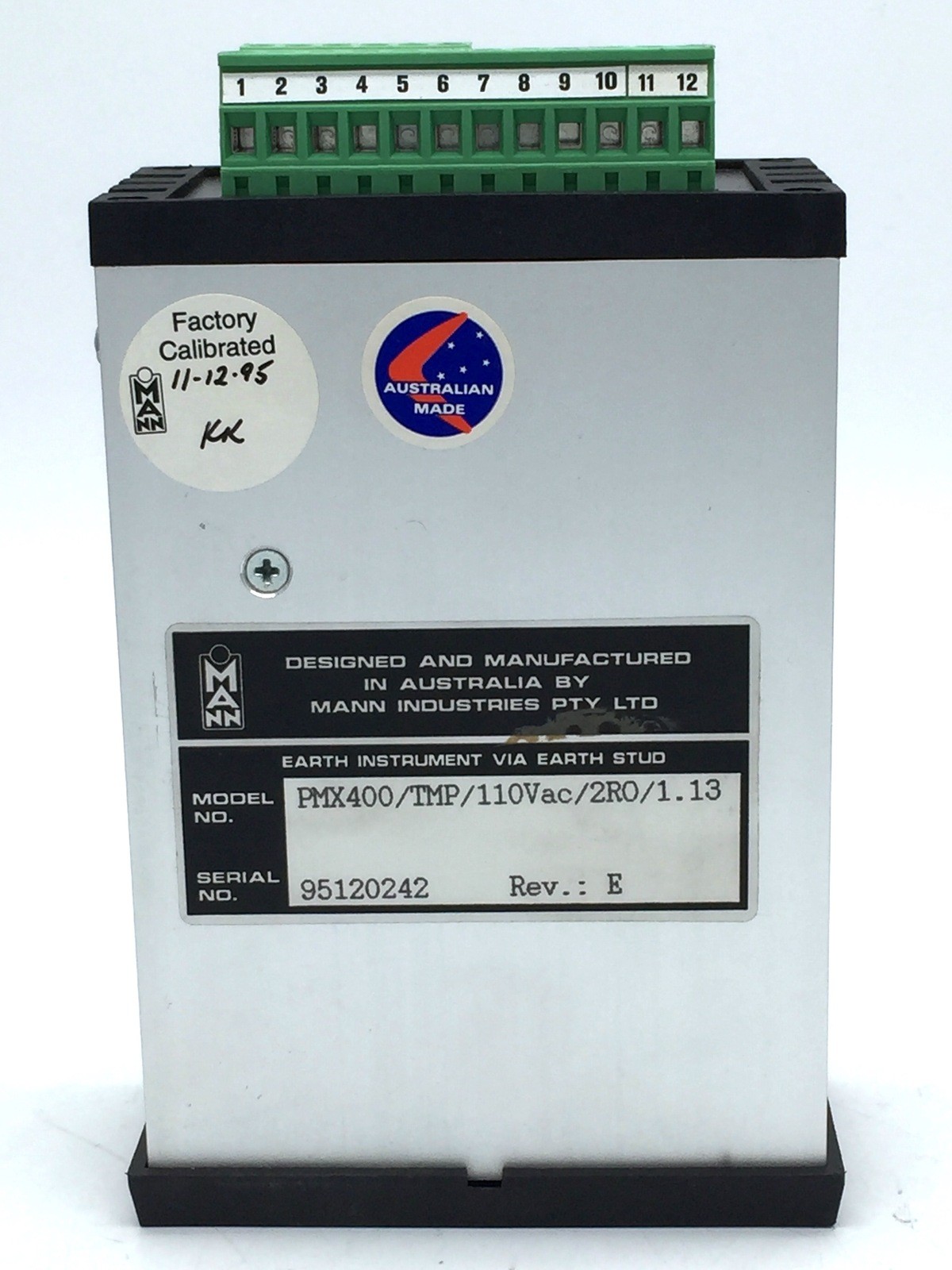 MANN Industries PMX400/TMP Control Temperature Indicator 110VAC PMX Series