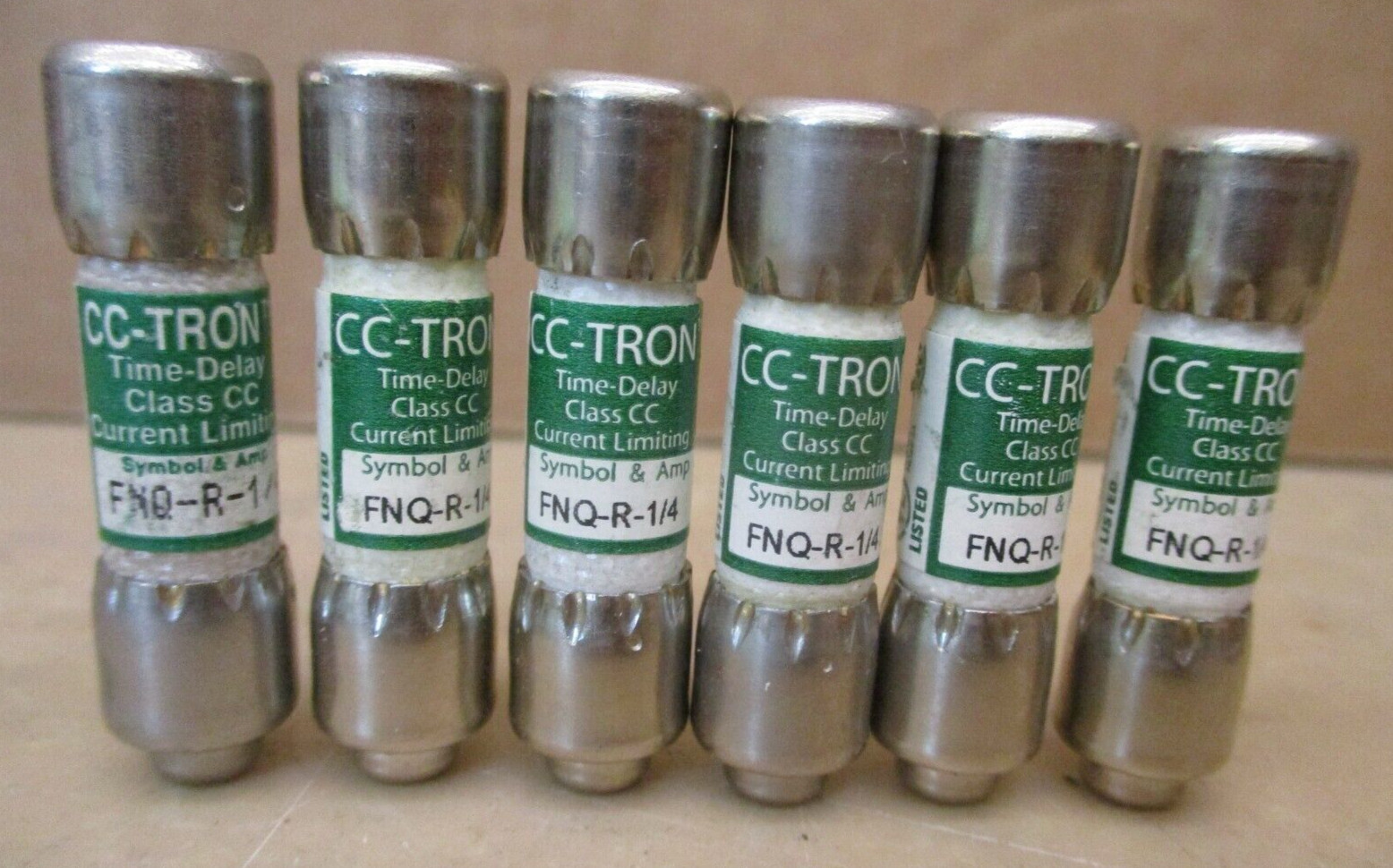 CC-Tron Fuse FNQ-R-1/4 Amp Time-Delay Current Limiting Lot of 6 Pieces 46724ISU