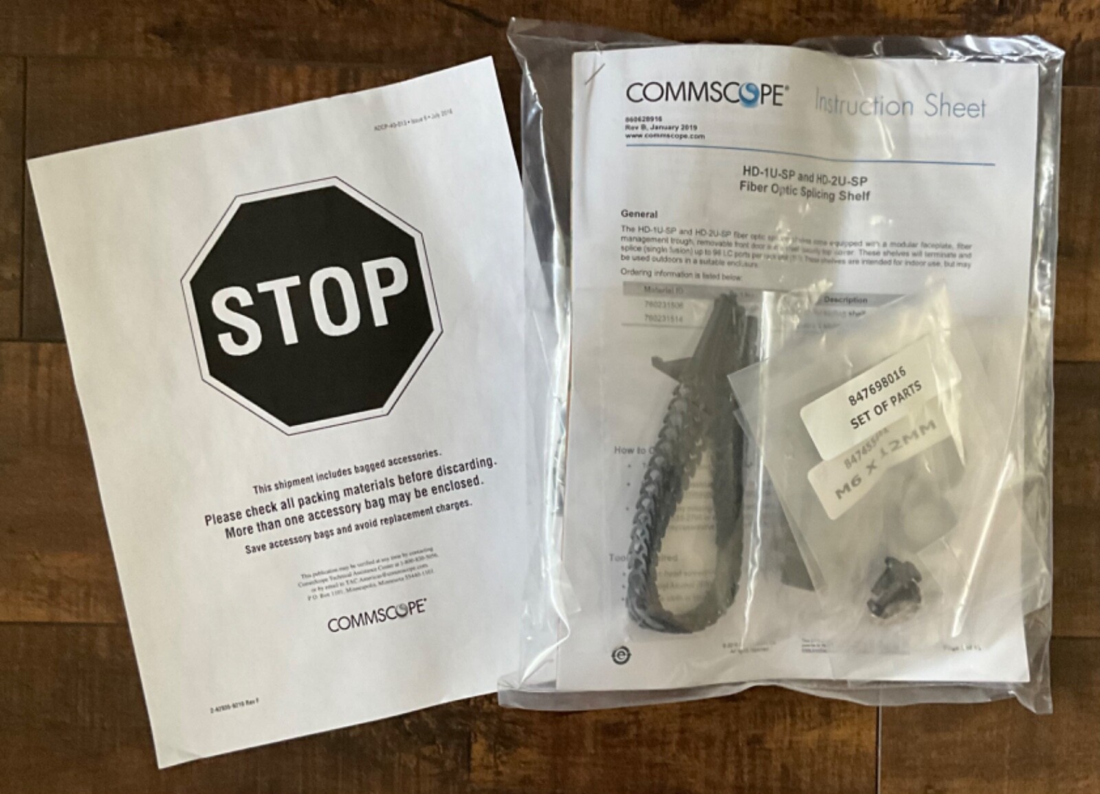 COMMSCOPE SPLICING FIBER SHELF, HD-1U-SP, NIOB, NEW