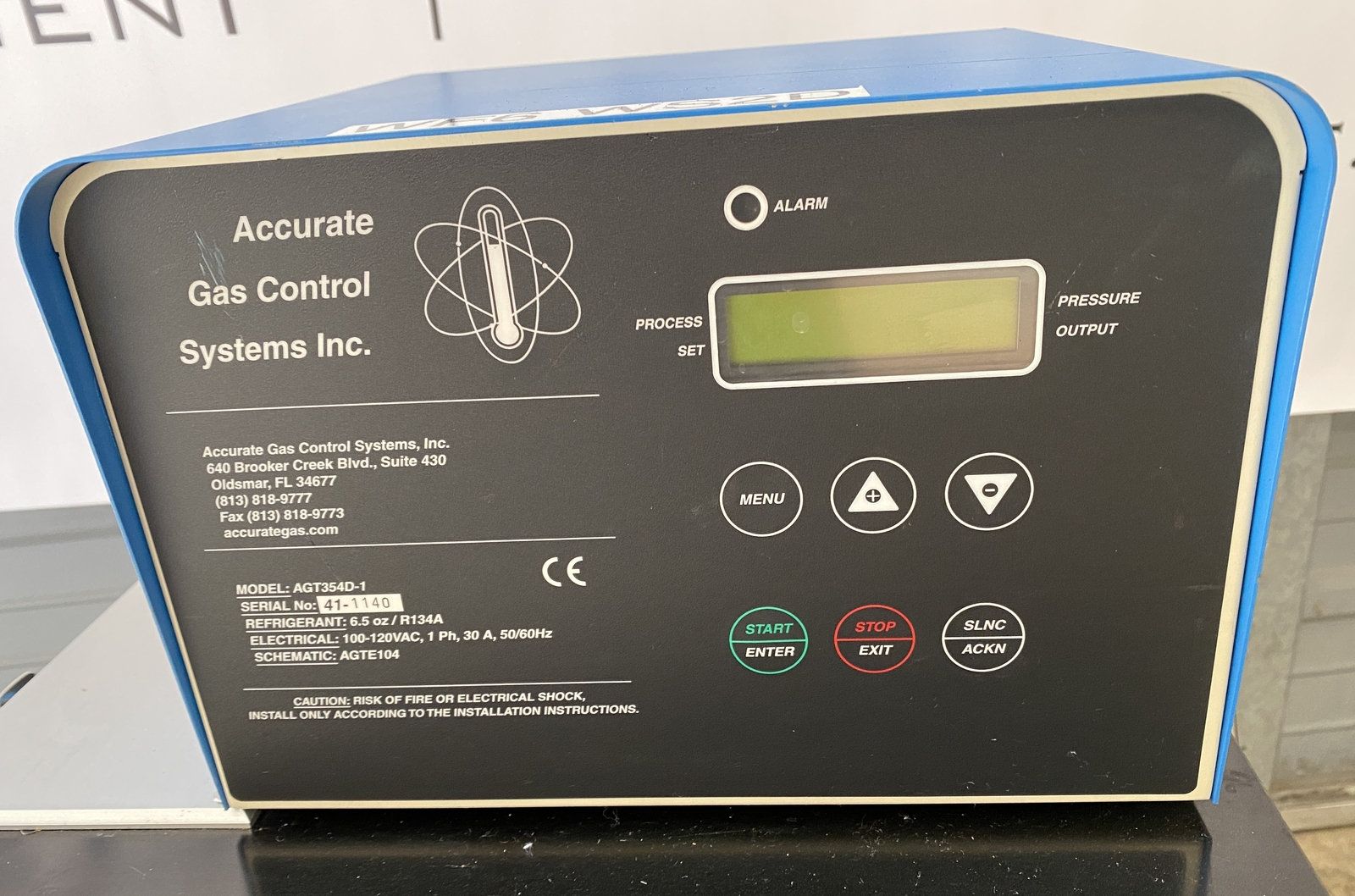 Accurate Gas Control Systems AGT354D-1 Recirculator, Bottle Chiller