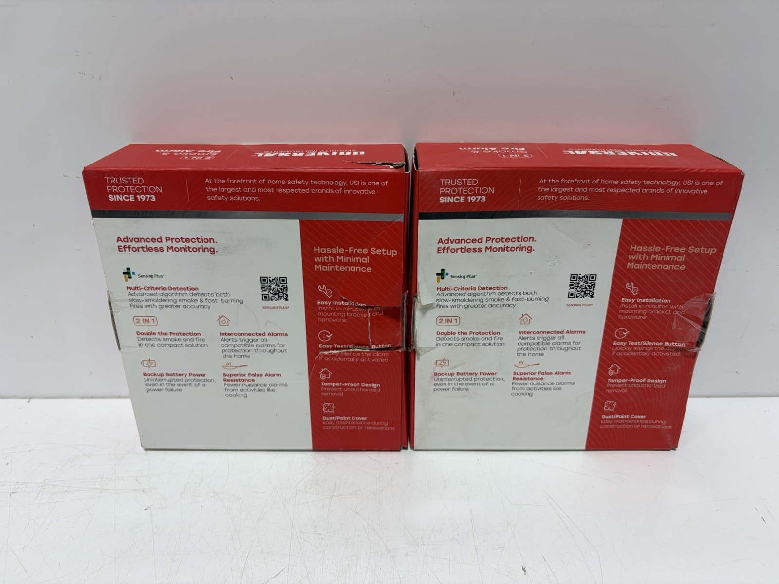 (2) USI Hardwired And 1-Yr Battery Backup Smoke Detector w/ Photoelectric Sensor