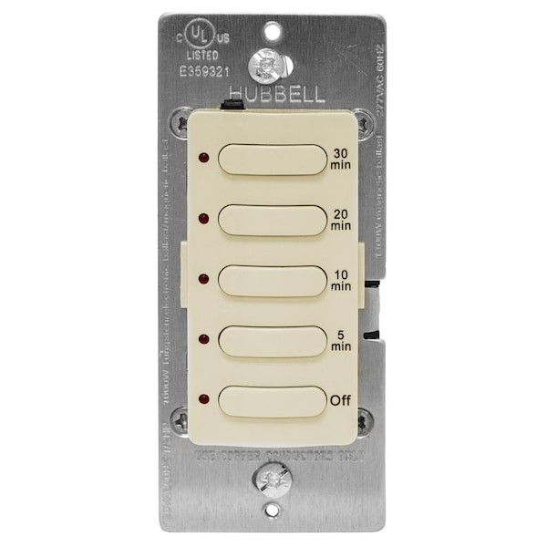 Hubbell Wiring Device-Kellems Dt5030i Timer, Electronic, 120/277V, Ivory